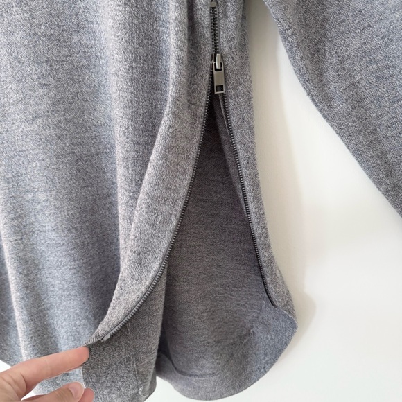 Ann Taylor 100% Wool Long Line Sweater Tunic in Marled Gray, Size L, EUC - Picture 7 of 12